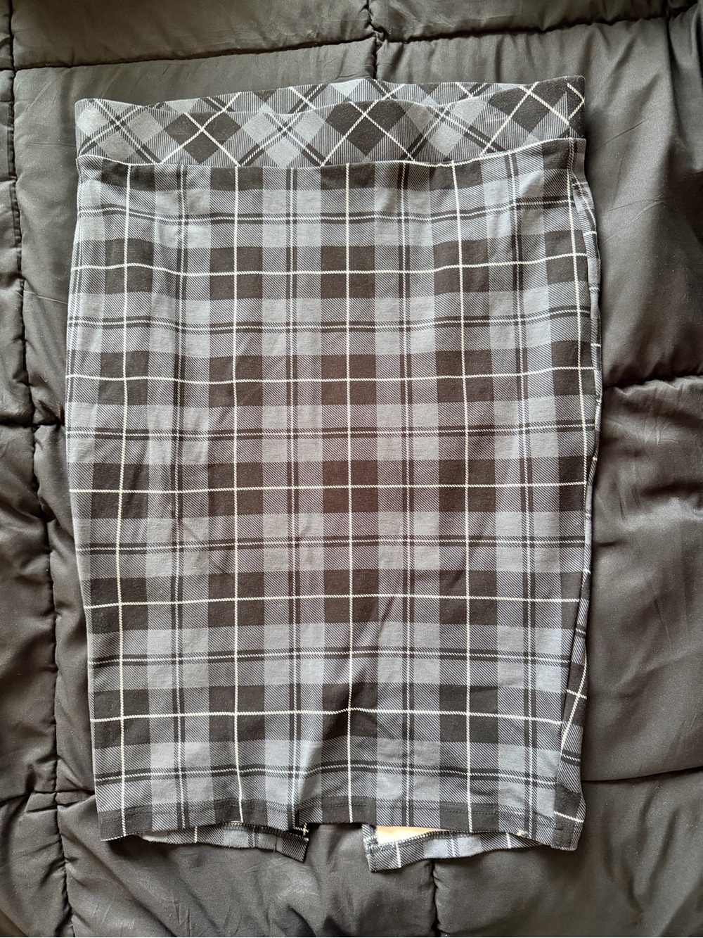 Torrid Classic Black & Gray Plaid Pencil Skirt - Women
